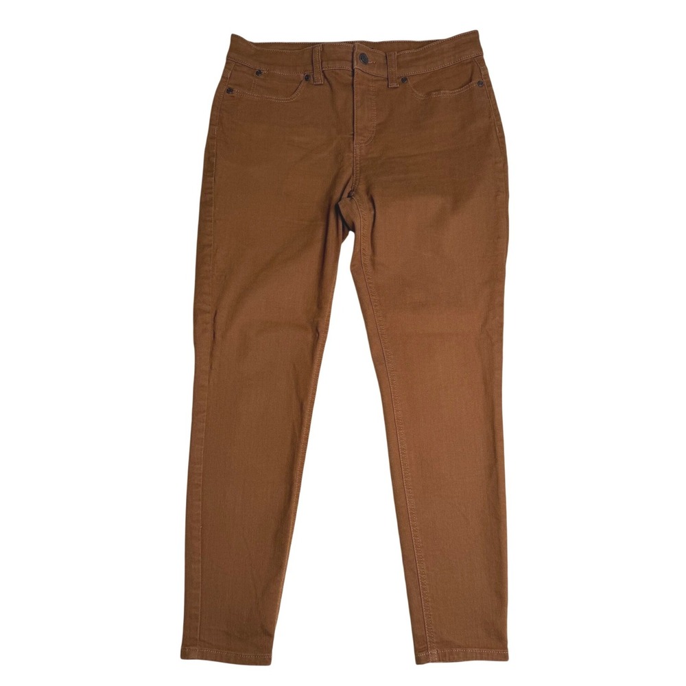 Talbots Simply Flattering Mid Rise Skinny Jeggings Brown Womens‎ 8P